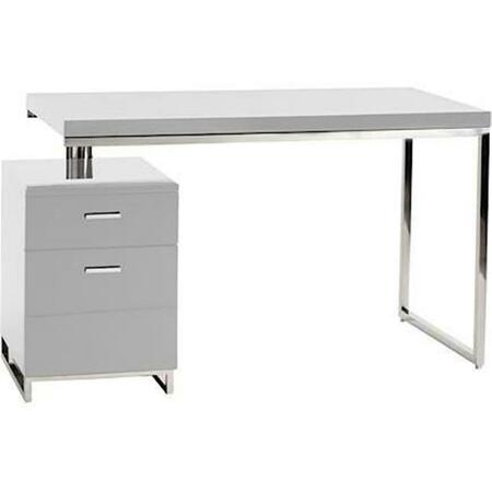 MOES HOME COLLECTION Martos Desk, White - 29.5 x 47 x 24 in. ER-1075-18-0